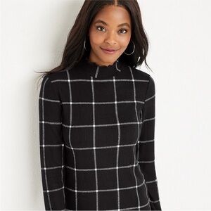 Maurices Black and White Striped Sweater